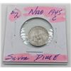 Image 1 : 26)  NEWFOUNDLAND 1945 DIME, 92.5% SILVER.