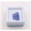 Image 1 : 5)  LOT OF 5 SQUARE CUT 5 X 5 MM MATCHED BLUE