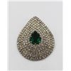 Image 1 : LARGE COSTUME JEWELRY TEARDROP BROOCH