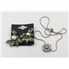 Image 1 : VINTAGE COSTUME JEWELRY EARRINGS & CHAIN