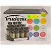 Image 1 : NEW TRUDEAU 16 GLASS BOTTLE SPICE SET W/ RACK