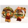 Image 1 : PAIR OF FALL SCARECROW WREATHS