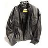 Image 1 : MEN'S BLACK LEATHER JACKET SIZE LARGE