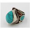 Image 1 : ESTATE NAVAJO TORQUISE LARGE RING-ESTATE