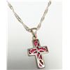 Image 1 : BZ2020-29C SILVER CROSS 22" NECKLACE
