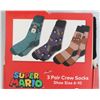 Image 2 : NEW 3PAIR PACK OF SUPER MARIO ADULT CREW SOCKS
