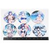 Image 1 : NEW 6PC ANIME GIRL THEME WOOD COASTER SET