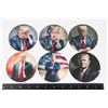 Image 1 : NEW 6PC DONALD TRUMP THEME WOOD COASTER SET