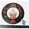 Image 1 : NEW 6" FRIENDLY GHOST THEME HANGING WINDOW LIGHT