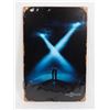 Image 1 : NEW X-FILES "BLUE X" REPLICA POSTER METAL SIGN.