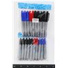 Image 1 : 2 NEW PACKS OF PERMANENT MARKERS. BLACK, BLUE AND