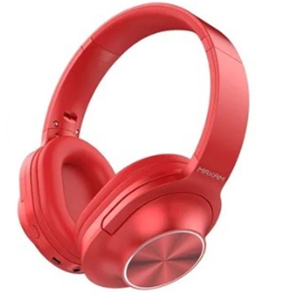 NEW RED MAXAM BLUETOOTH 5.0 WIRELESS HEADPHONES