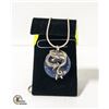 Image 1 : 925 SILVER NECKLACE W/ALCO DRAGON & LAPIS LAZULI