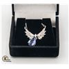 Image 1 : #604-1.15 CT CUSTOM SET PEAR SHAPED TANZANITE SET