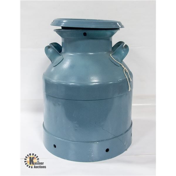 PAINTED MILK JUG AND LID