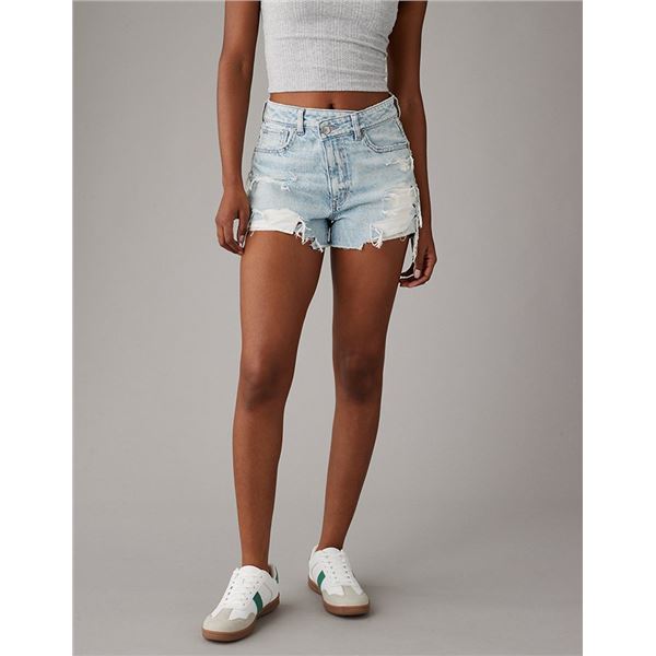 PAIR OF NEW AMERICAN EAGLE 0 25W MOM SHORTS