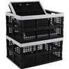 Image 1 : NEW 3-PACK OF 34 LITER PLASTIC STORAGE CRATES