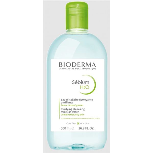 NEW 500ML BIODERMA SEBIUM H20 PURIFYING CLEANSING