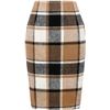 Image 1 : BRAND NEW IDEALSANXUN BROWN PLAID MIDI SKIRT LARGE