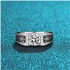 Image 4 : 2 CT GRA CERTIFIED MENS MOISSANITE 925 SILVER