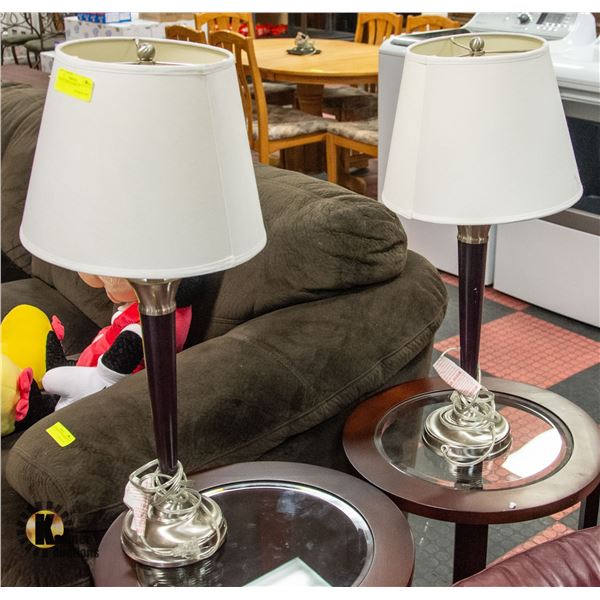 PAIR OF TABLE LAMPS 27"