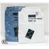Image 1 : NEW MEN'S SHIRTS 1DENIM 1WHITE SIZE 2XL