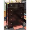 Image 1 : BLACK 5 DRAWER DRESSER 36" X 17"X 49"