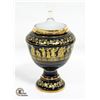 Image 1 : URN HAND MADE IN GREECE W/24K GOLD TRIM LABELLED