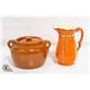 Image 1 : MEDALTA BEAN POT & ORANGE PITCHER