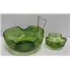 Image 1 : VINTAGE ANCHOR HOCKING CHIP DIP SET AVOCADO