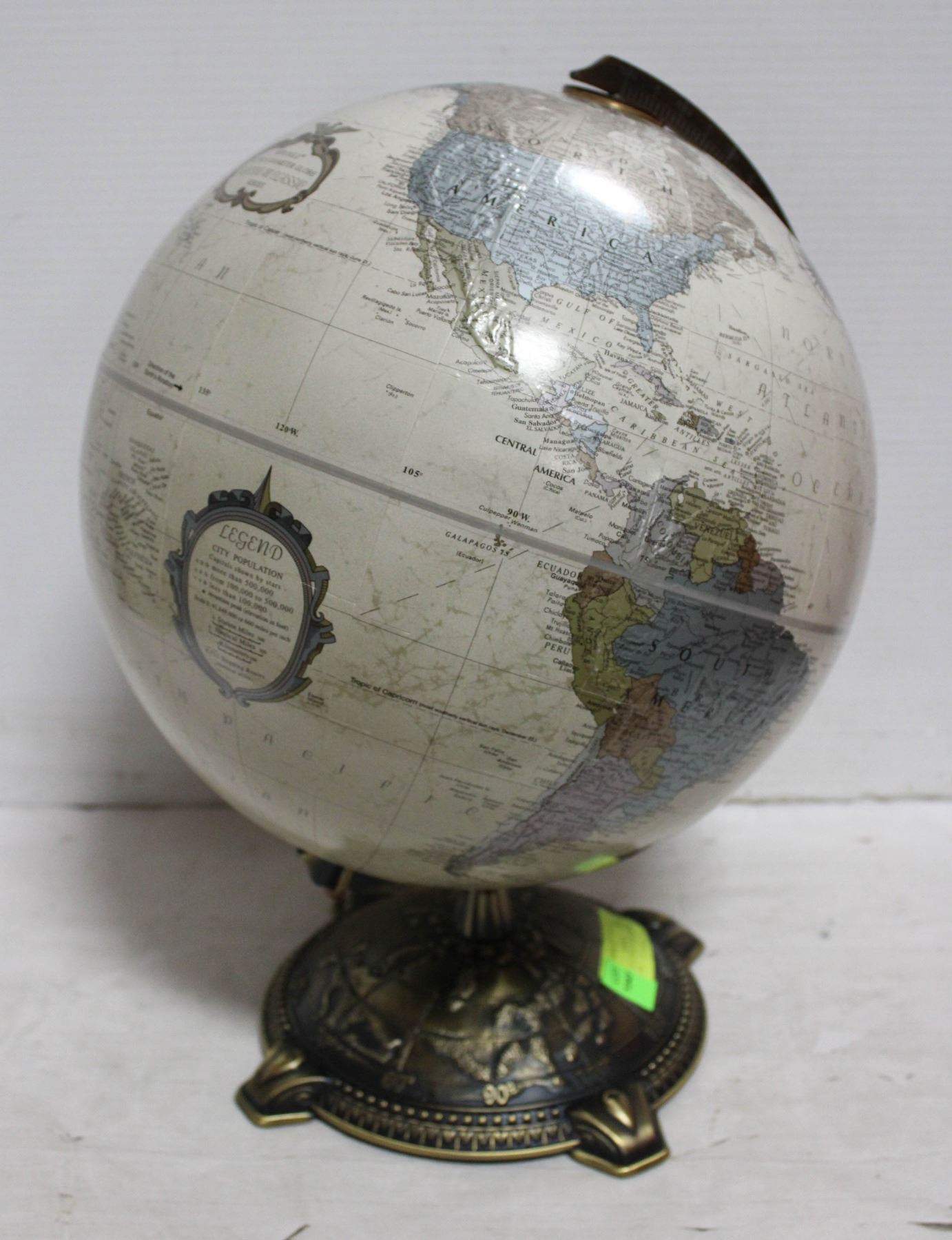 Repugle REPLOGLE 12 INCH WORLD GLOBE PLATINUM