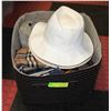 Image 1 : LARGE LOT OF HATS, BELTS, TIES, SCARVES