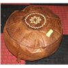 Image 1 : VINTAGE MOROCCAN LEATHER FLOOR CUSHION STOOL