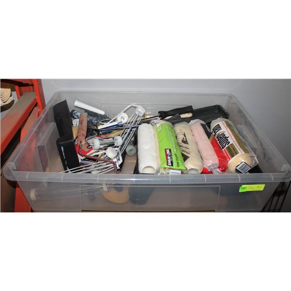 TUB OF PAINTING TOOLS