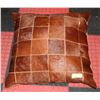 Image 1 : VINTAGE COWHIDE LARGE FLOOR CUSHION-ESTATE