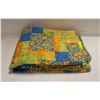 Image 1 : HANDMADE PANSIES PATCHWORK QUILT-ESTATE