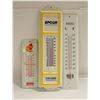 Image 1 : LOT OF COLLECTABLE THERMOMETERS, METAL DOLE
