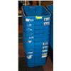 10 USED 14 GAL RUBBERMAID BINS - NO LIDS