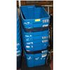 10 USED 14 GAL RUBBERMAID BINS - NO LIDS