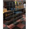 METAL FRAME WOOD SHELF 67" X 13" X 62"