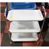 Image 1 : SMALL 3 TIER ROLLING SERVICE CART STAINLESS