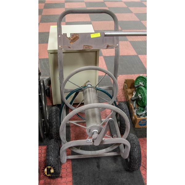 METAL HOSE REEL WITH WHEELS