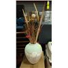 SOUTHWESTERN MOTIF VASE W/ DRIED FLOWERS