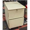 2 DRAWER FILING CABINET ON WHEELS W/KEY H-24.25"