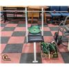 Image 1 : ADJUSTABLE EXERCISE BENCH, 45 LB PRESS BAR, AND