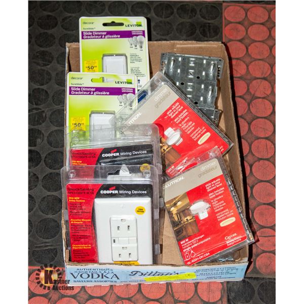 FLAT OF NEW ELECTRICAL SUPPLIES