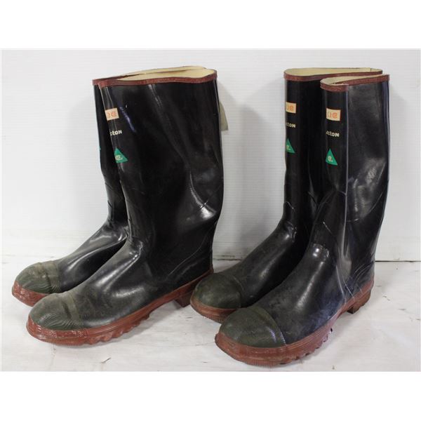 NEW PAIR OF ACTON HARD TOE RUBBER WORK BOOTS