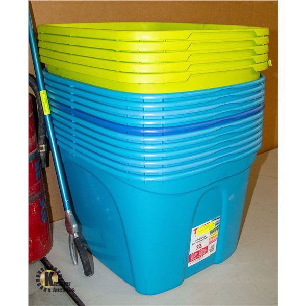 LARGE LOT OF TUFF 72L TOTES