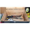 Image 2 : TOOL CHEST WITH SAWS, MITER BOXES & LEVELS