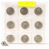 Image 2 : NINE CANADIAN DOLLAR COINS